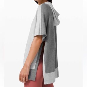 LULULEMON Opened Up Hooded Poncho Short Sleeve Knit Size Xs/S